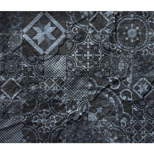 Crédence adhésive en alu imitation Ardoise - L. 20 x l. 20 cm - Noir - Design CPM - Ardoise