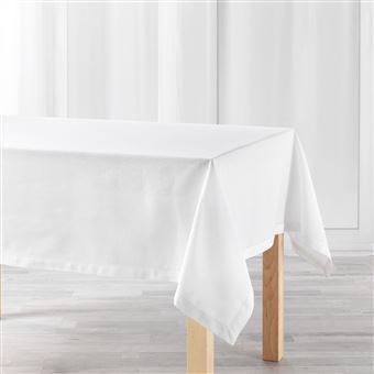 3 serviettes de table 40 x 40 cm coton uni charline blanc