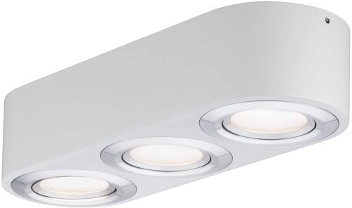 Paulmann 79710 Plafonnier à LED Argun orientable 3 x 4,8 W avec variateur d'intensité en aluminium brossé brossé 3000 K 14,4 W [Classe énergétique A++]