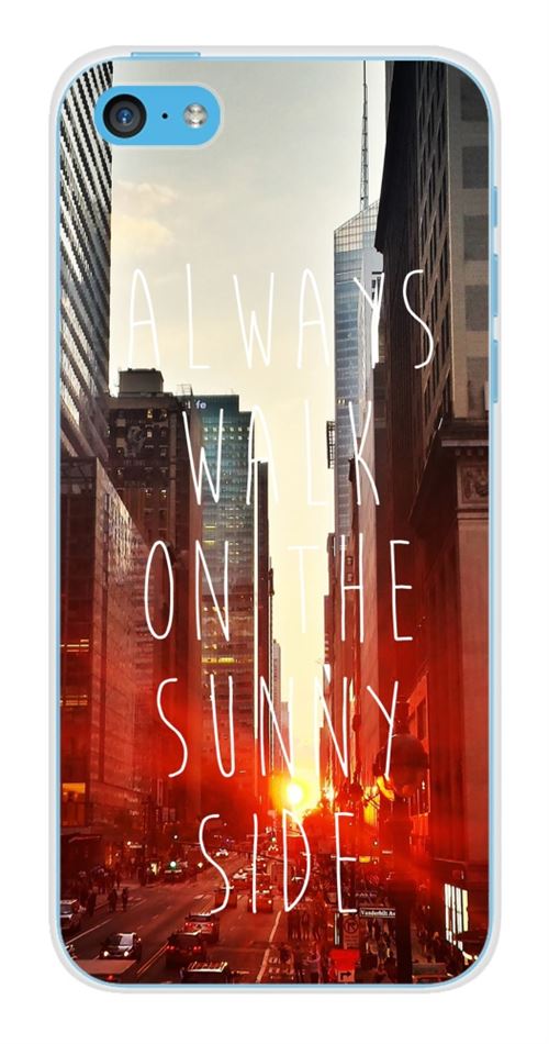 Coque en silicone imprimée compatible Apple iPhone 5C Sunny side
