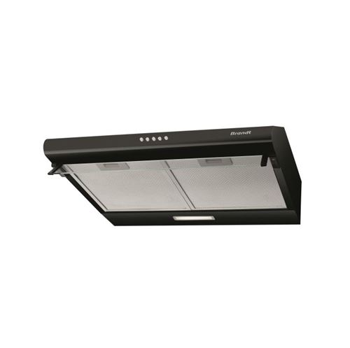 Brandt BHC9602B - Hotte - standard - largeur : 60 cm - profondeur : 50 cm - evacuation & recyclage - noir