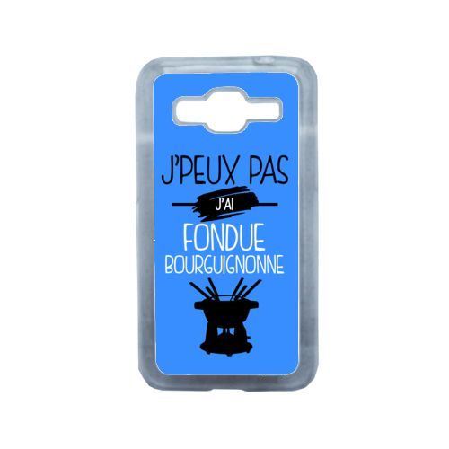 Coque j peux pas j ai fondue bourguignonne 3 compatible samsung core prime transparent