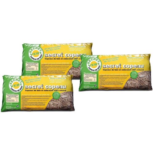 Secret Vert - Paillis copeaux marrons 11 kg Lot de 3