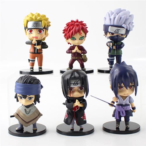 Set de 6 pièces Figurine Naruto kakashi Itachi Sasuke Gaara Collection Modèle Jouet 6 cm