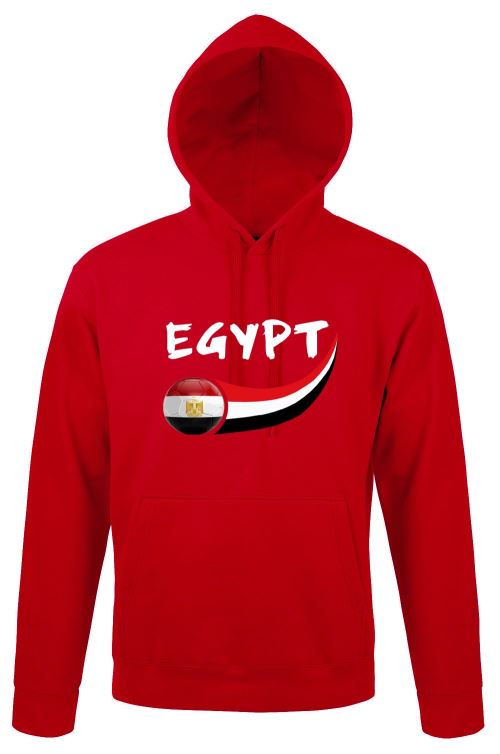Supportershop Egypte Sweatshirt à Capuche Adulte, Rouge, FR : M (Taille Fabricant : M)