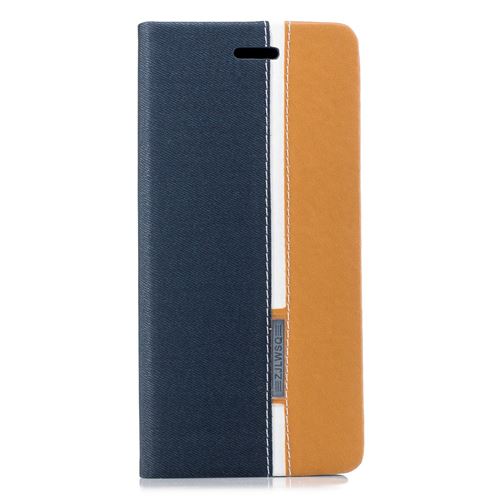 Etui en PU couleur assortie bleu pour votre Samsung Galaxy A7 (2018)