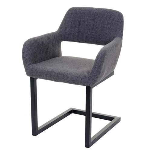 Chaise de salle à manger MENDLER HWC-A50 II, rétro tissu, gris