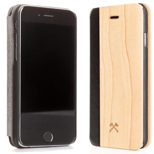 Housse pour iPhone 7 Plus, 8 Plus en bois véritable Érable Woodcessories EcoFlip