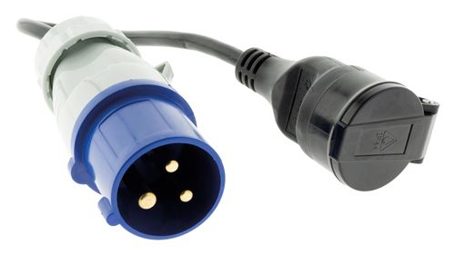 Adaptateur femelle 16A 2P+T en mâle CEE17 - Zenitech