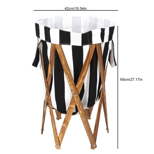 20 Sur 70 40 40cm Panier A Linge Pliable Avec Cadre En Bois Sac A Linge Sale Pour Usage Domestique Bande Paniers Achat Prix Fnac