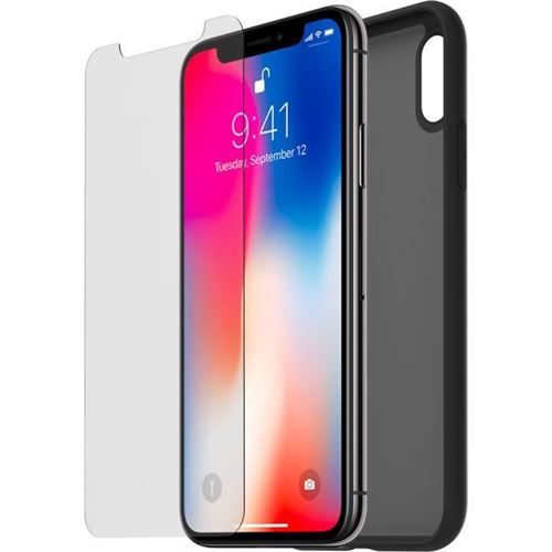 pack coque et verre trempé pour iphone x + assurance casse durant 12 mois