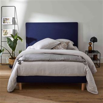 Tête de lit déco Melty chiné bleu nuit 150 - Merinos