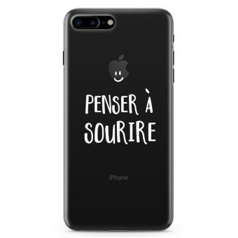 Coque iPhone 7 Plus Plus Penser à Sourire - Taille iPhone ...