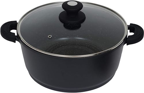 Marmite faitout 28 cm en pierre, induction, antiadhésive, Les grands chefs pro