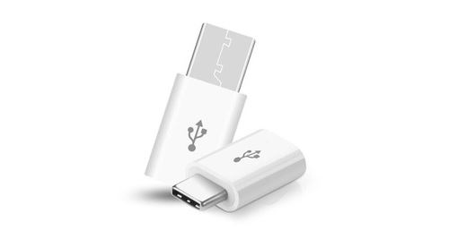 Adaptateur Micro Usb Vers Type C Pour Samsung Galaxy Note 8 Convertisseur Blanc