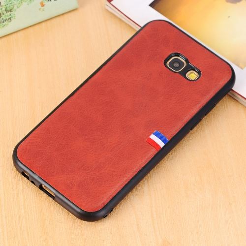 Galaxy A5 (2017) Housse Etui Cuir PU Texture Peau Rouge ALS51401