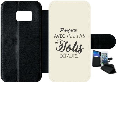 Etui À Rabat Samsung Galaxy S7 Parfaite Avec Pleins De Jolis Defauts Fond Beige