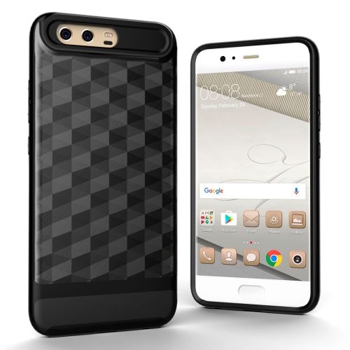 Huawei P10 Coque Protection TPU Combinaison Effet Diamant Noir ALS53737