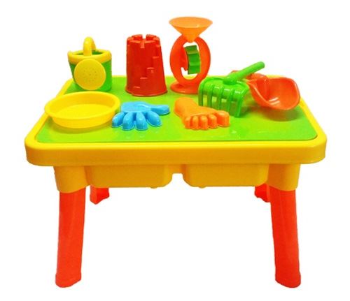 Table d'activités sable et eau 59 x 42 x 37 cm accessoires inclus