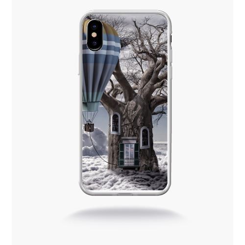 Coque Old Tree Ballon Compatible Apple Iphone X Bord Transparent