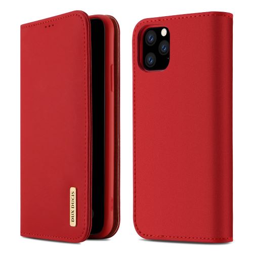 Etui en cuir véritable rouge pour votre Apple iPhone 11 Pro Max 6.5 pouces