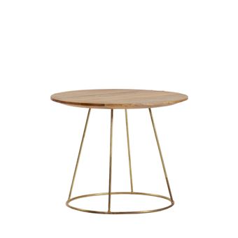 Table Basse Ronde Bois A 50cm Artdeco Couleur Naturel Achat