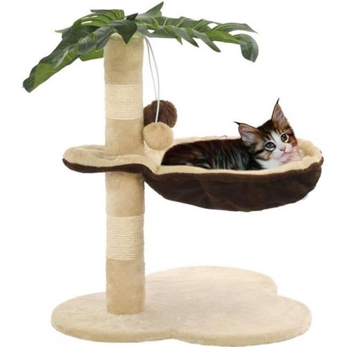 VIDAXL Arbre À Chat Avec Griffoir En Sisal 50 Cm Beige Et Marron