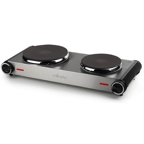 Tristar Argent Réchaud Électrique 2 Feux 2500W Kp-6248