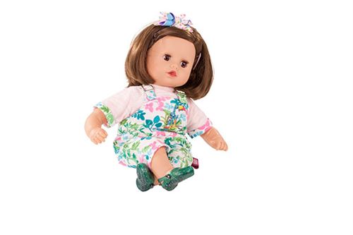 Muffin brune salopette feuilles 33cm