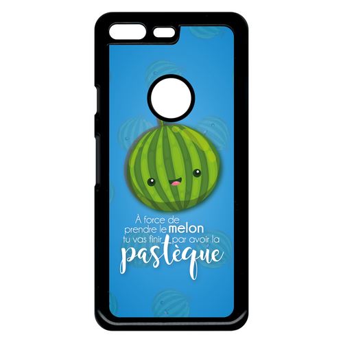 Coque google pixel force de prendre le melon tu vas finir par avoir la pastque fond bleu