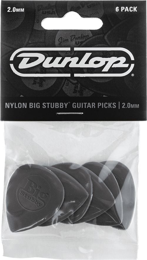 Dunlop 445P20 - Pack 6 médiators Big Stubby 2,00mm