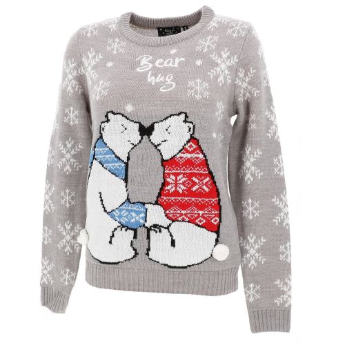 Pull Brave soul Holidays femme pull noel Gris taille : S réf : 56713