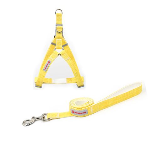 Comparer les prix de Harnais et Laisse en Fibre de bambou MARVELOUS pour chien kit - Jaune (Taille: S)