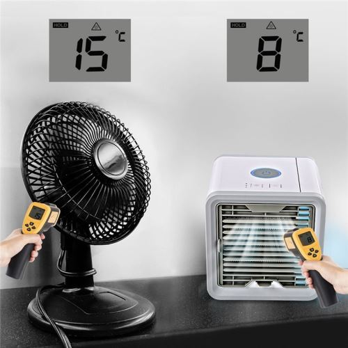 Purificateur,7 Couleurs LED Light Refroidisseur dair Cooler et Ventilateur Nifogo Climatiseur Mobile Portable 3 en 1 Mini Climatiseur Humidificateur