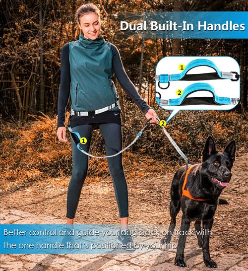 Corde de traction pour animaux + sac de nourriture pour animaux bleu