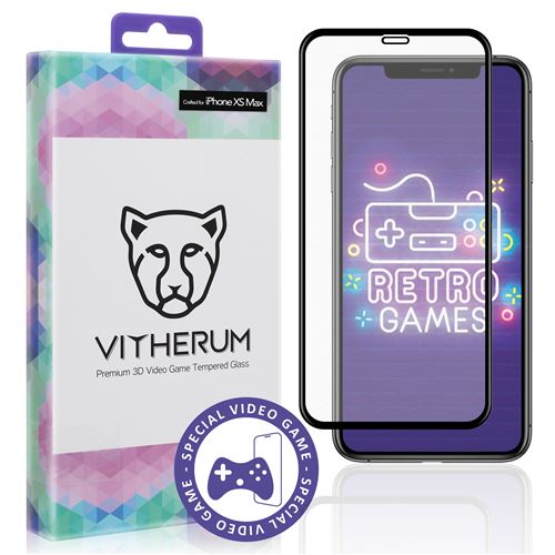VITHERUM Opal pour iPhone XS Max Verre trempé spécial pour jeux vidéo, incurvé 3D Touch, protection d'écran ultra lisse et anti reflet