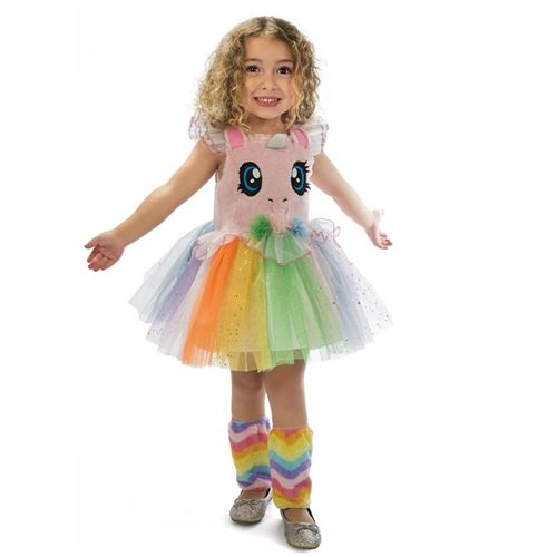 Déguisement Licorne Yeux Roses Fille 3/4 Ans Jaune 206098 Unimasa 3/4 ANS - Coloris : Jaune206098 Unimasa