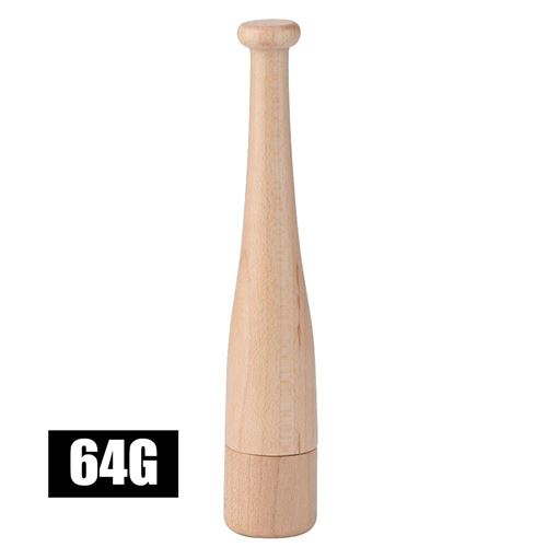 Générique Disque De Mémoire En Forme De Batte De Baseball En Bois Usb 2.0 Usb U Disk (64G)