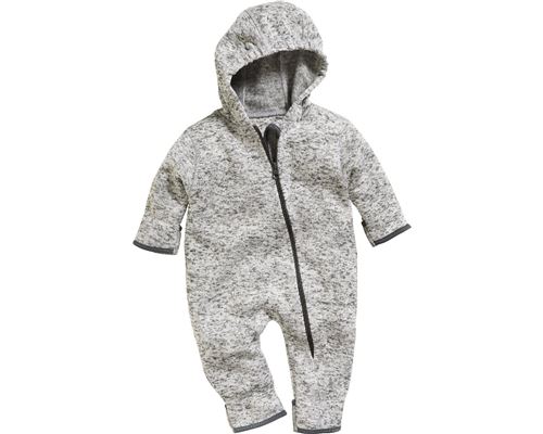 Playshoes pyjama bébé en laine polaire tricotée oneie gris