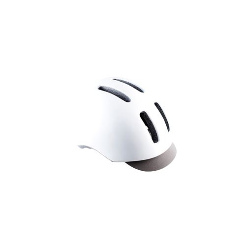 Casque urbain polisport commuter blanc/gris mat in mold reglage occipital 54/58 (led integ