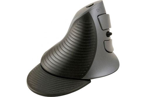 CONECTICPLUS Souris dordinateur verticale 5 boutons sans fil 2.4 Ghz noire