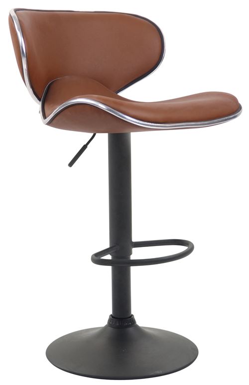 Tabouret de bar Las Vegas V2 similicuir , Marron clair/Noir