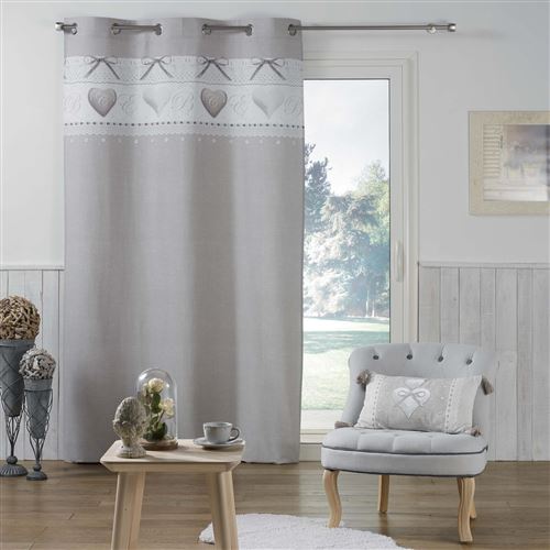 rideau a oeillets 140 x 240 cm coton imprime solamour