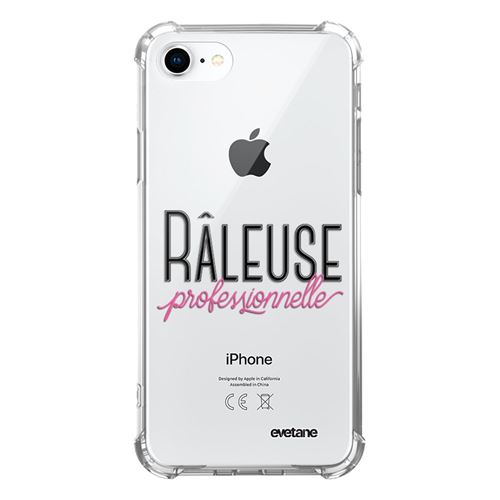 Coque pour iPhone 7/8/ iPhone SE 2020 anti-choc souple angles renforcés transparente Râleuse professionnelle [Evetane®]
