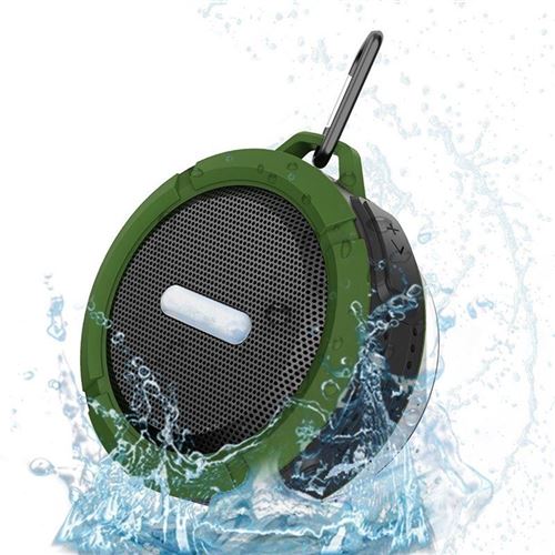 Mini Haut-Parleur Bluetooth Waterproof avec Ventouse (Rouge)