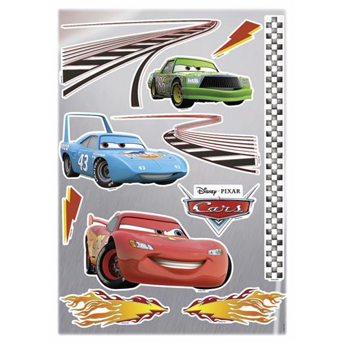 Stickers Muraux Disney Cars Flash Mc Queen et ses amis 50x70cm