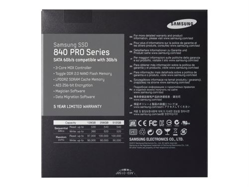 Samsung SSD 840 Pro 128 Go Disques durs internes Achat prix fnac