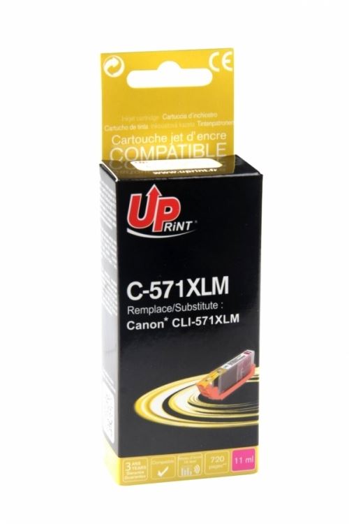 UPrint C-571XLM - 11 ml - magenta - compatible - remanufacturé - cartouche d'encre - pour Canon PIXMA TS5051, TS5053, TS5055, TS6050, TS6051, TS6052, TS8051, TS8052, TS9050, TS9055