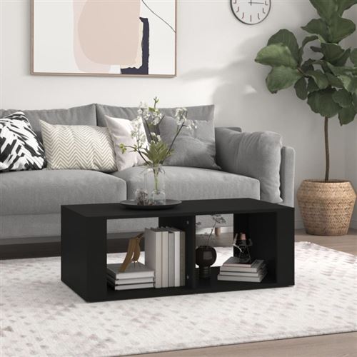 Non Communiqué Noir Table Basse 100X50x36 Cm Bois D Ingénierie