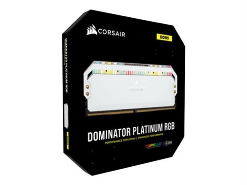 Corsair DDR5-RAM Dominator Platinum RGB 6200 MHz 2 x 16 GB Blanc